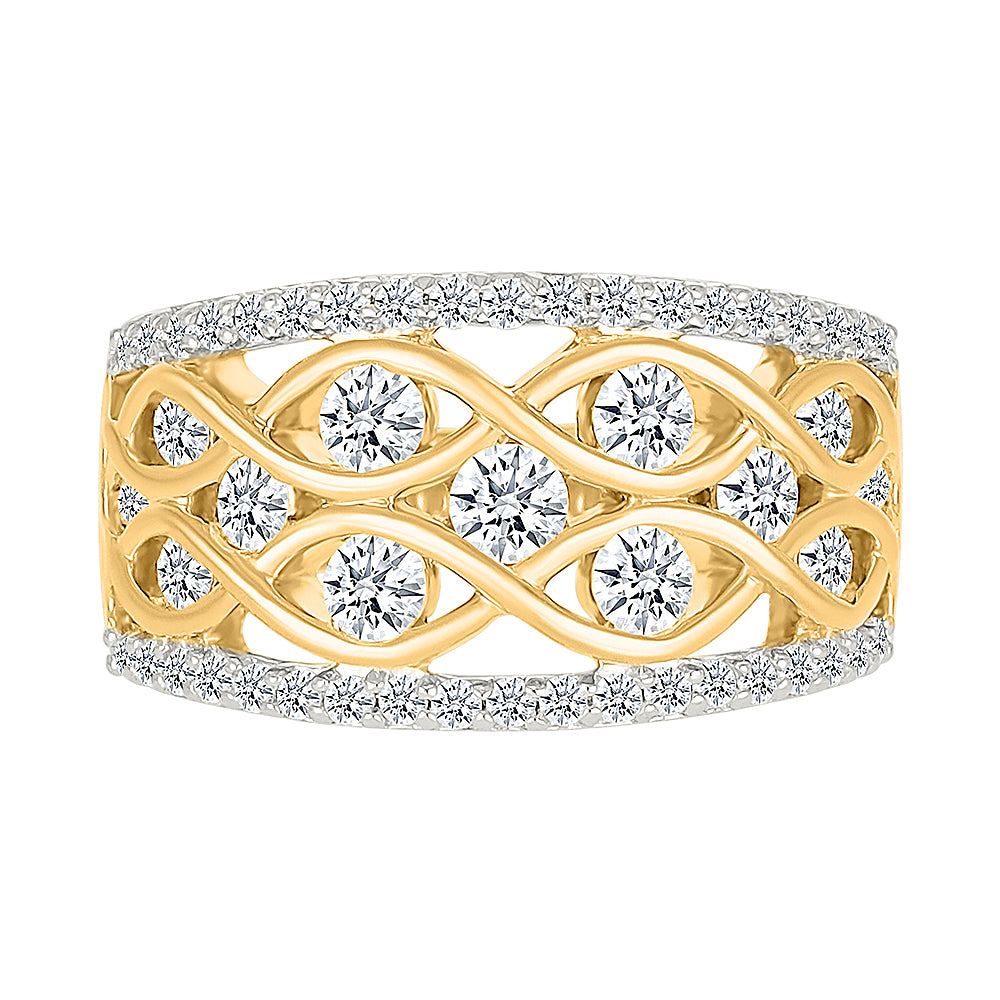 Pandora Gold & Diamond Band Ring