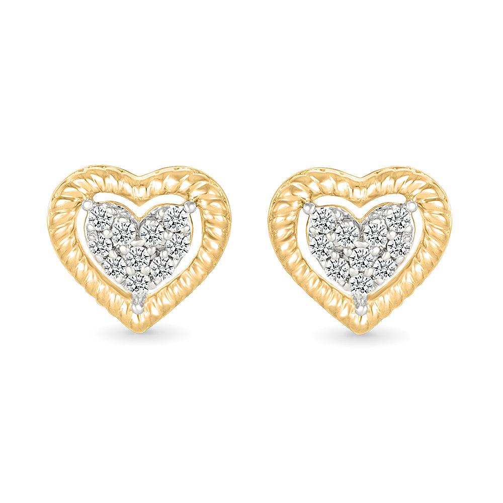 Delicate Diamond Heart Earring