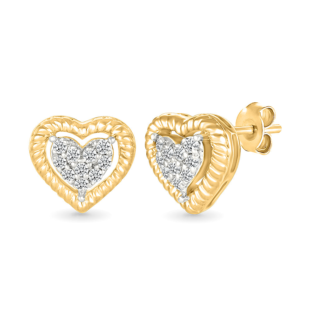 Delicate Diamond Heart Earring