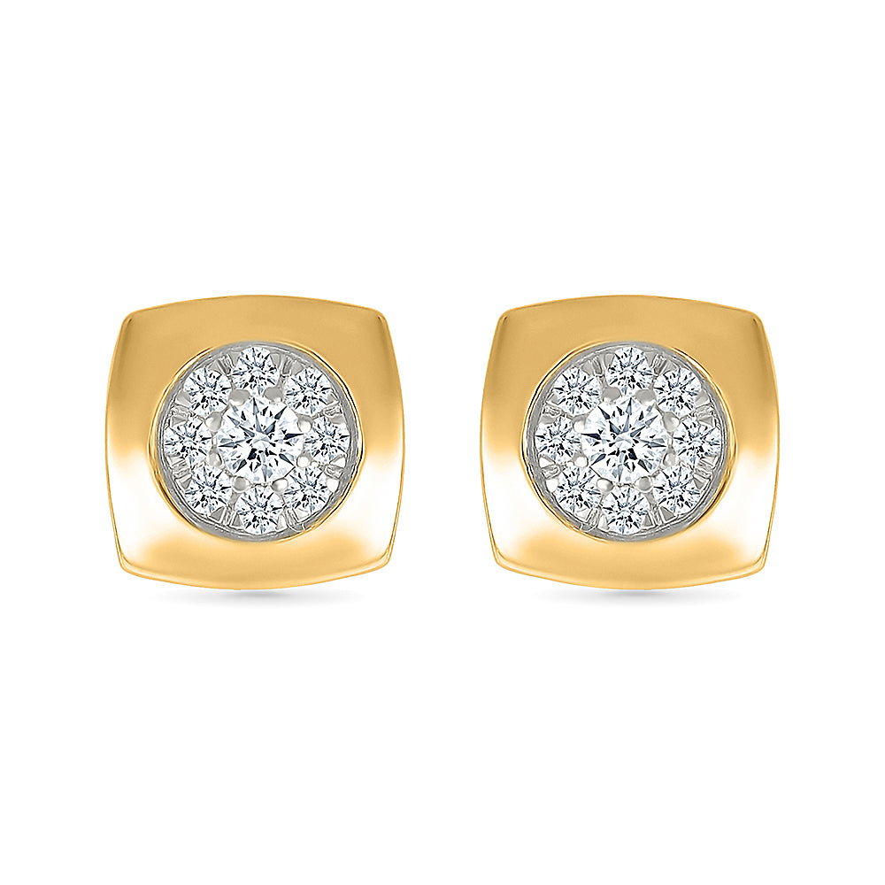 Shimmering Square Studs Earrings