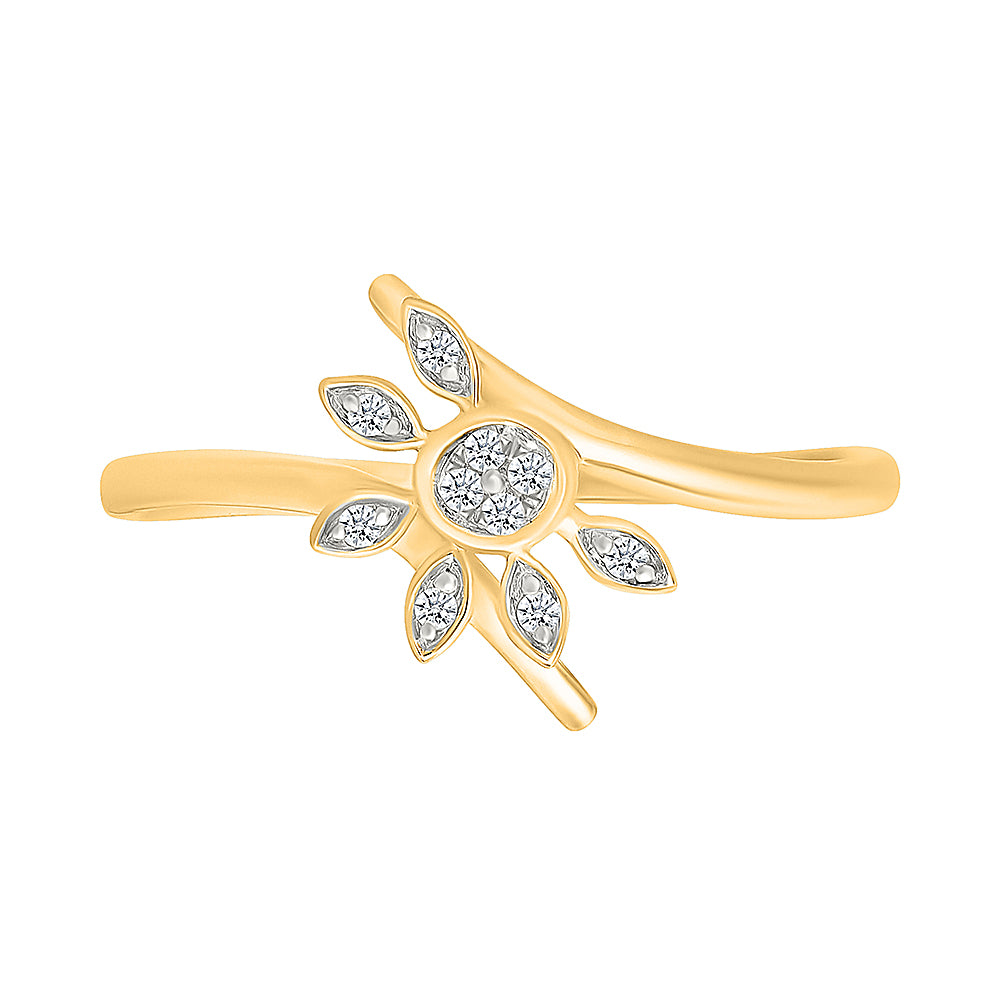 Sunburst Floral Diamond Ring