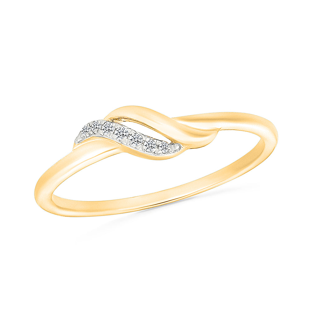 Intertwined Elegance Gold & Diamond Ring