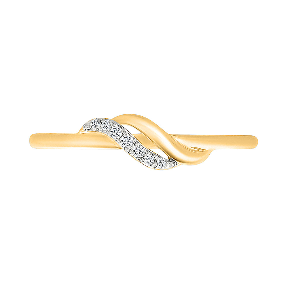 Intertwined Elegance Gold & Diamond Ring