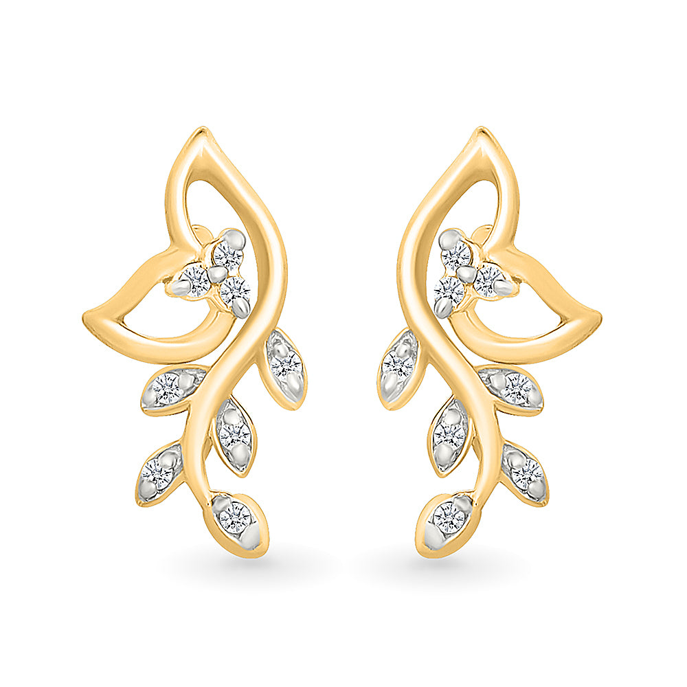 Trellis Gold & Diamond Earrings