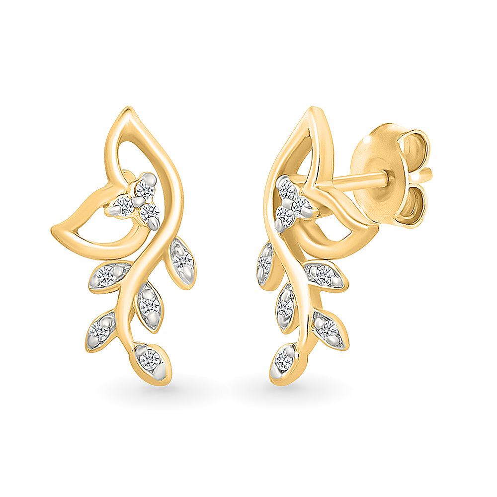 Trellis Gold & Diamond Earrings