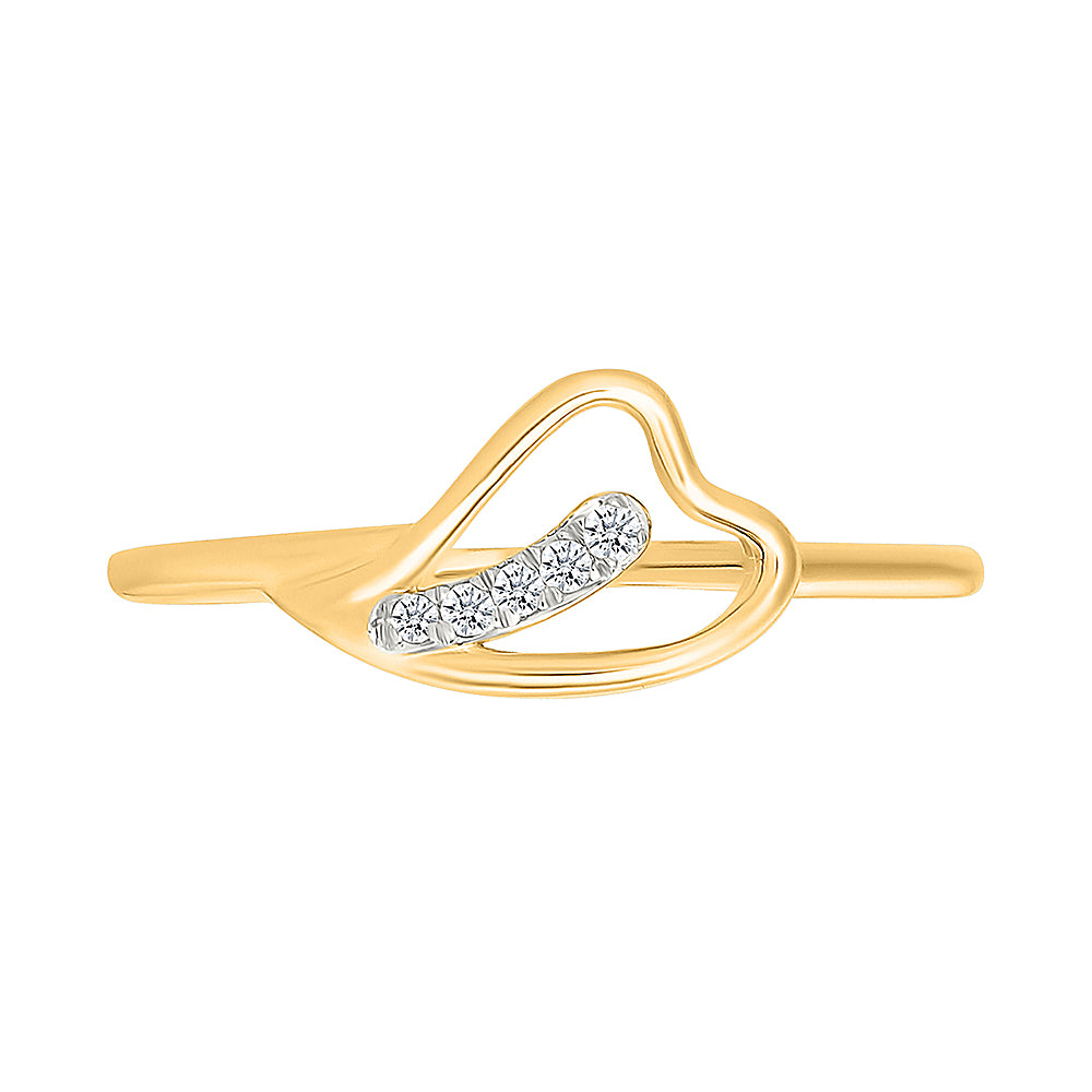 Flowing Sparkle Gold & Diamond Ring