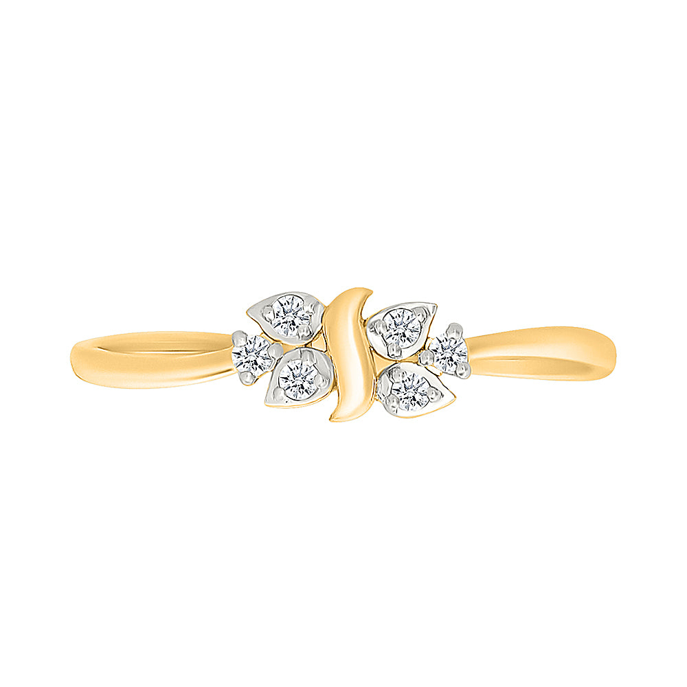 Glorious Flower Gold & Diamond Ring