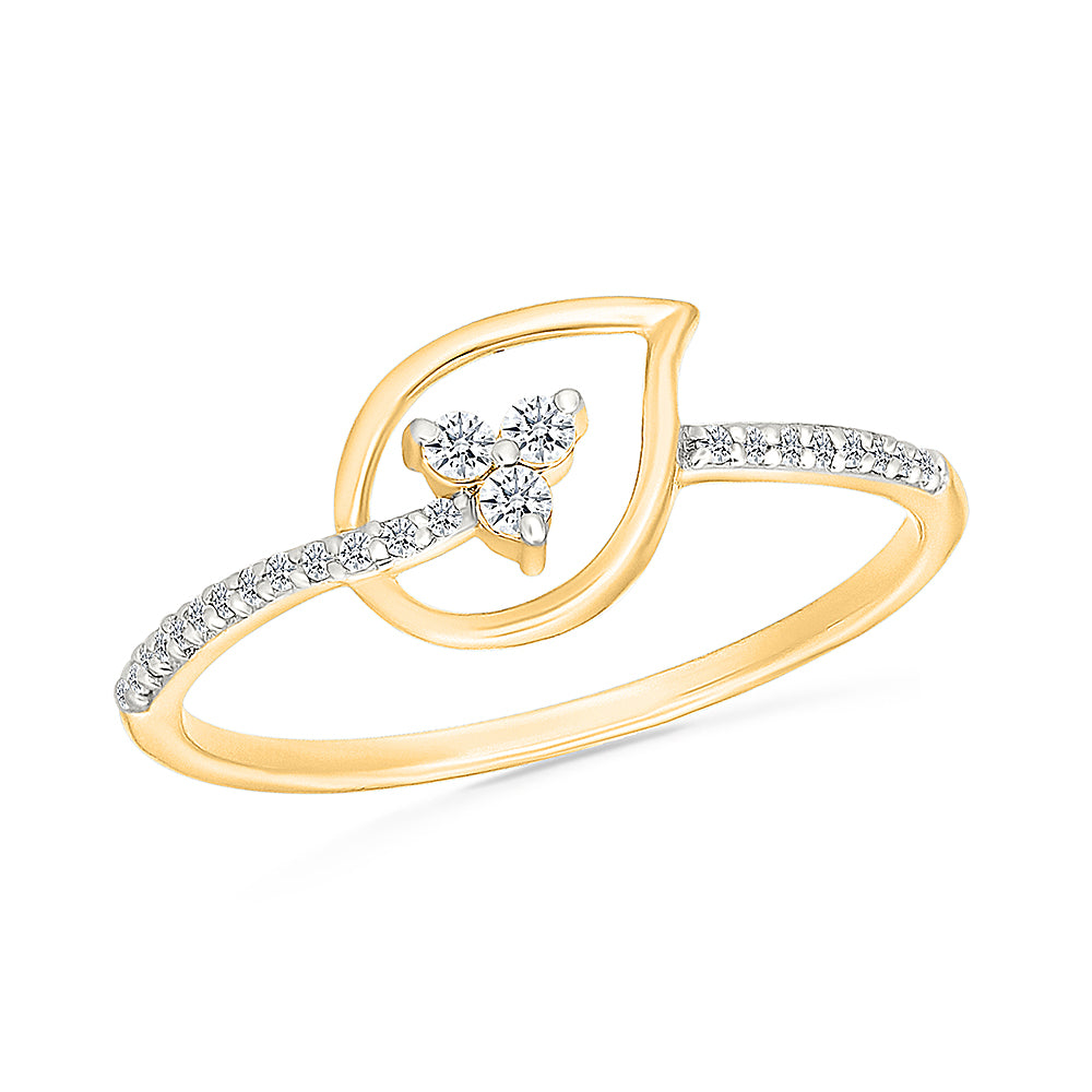 Leaf's Ethereal Sprout Gold & Diamond Ring