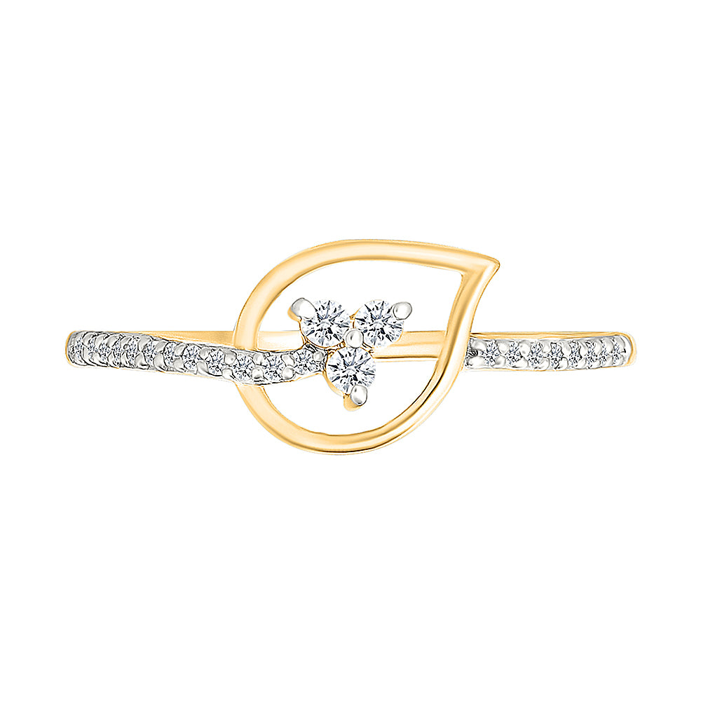 Leaf's Ethereal Sprout Gold & Diamond Ring