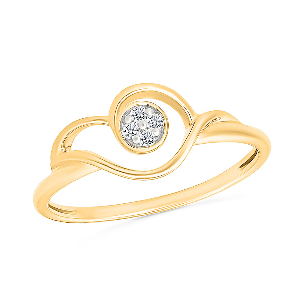 Heart's Beguiling Gold & Diamond Ring