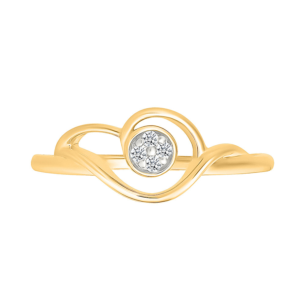 Heart's Beguiling Gold & Diamond Ring