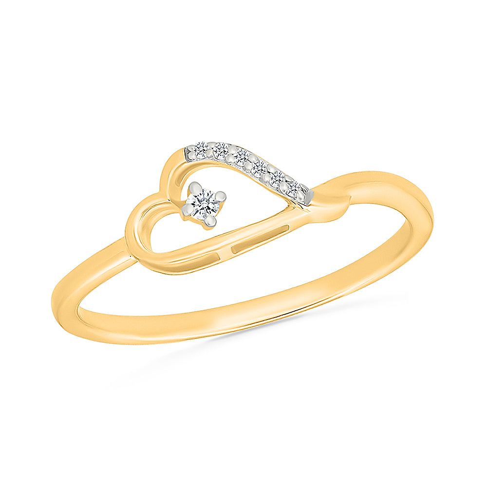 Heart Enticing Gold & Diamond Ring