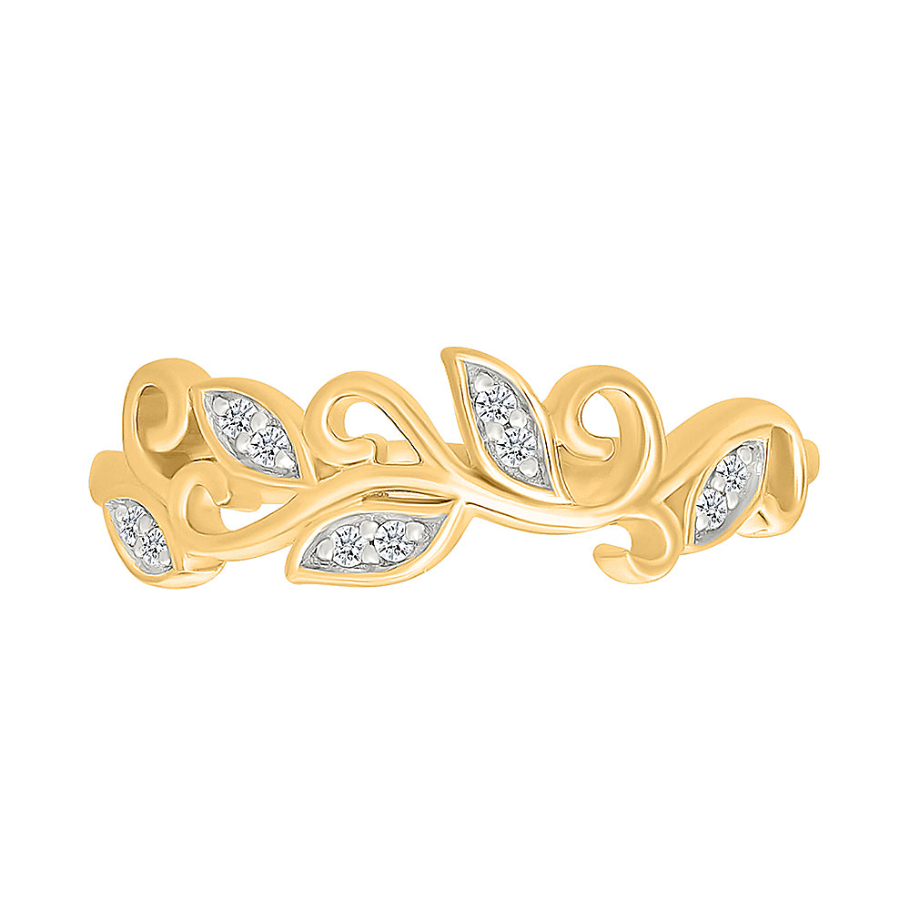 Intricate Floral Gold & Diamond Ring