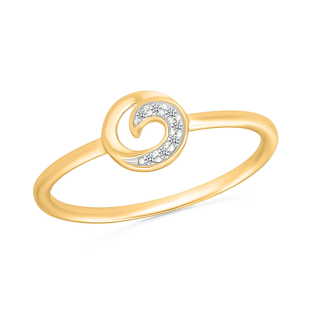 Spiralis Unison Gold & Diamond Ring