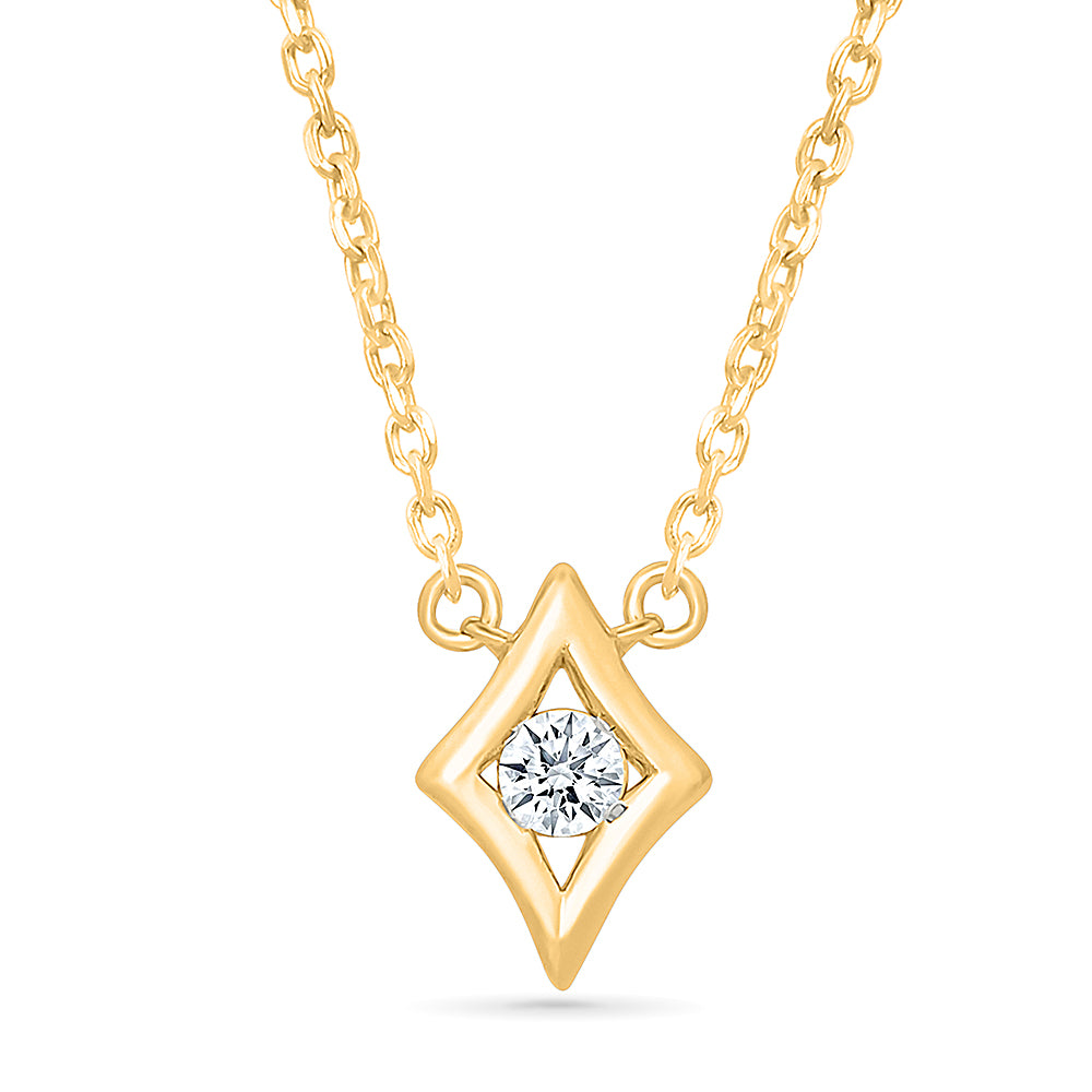 Equivalent glint Gold & Diamond Pendant