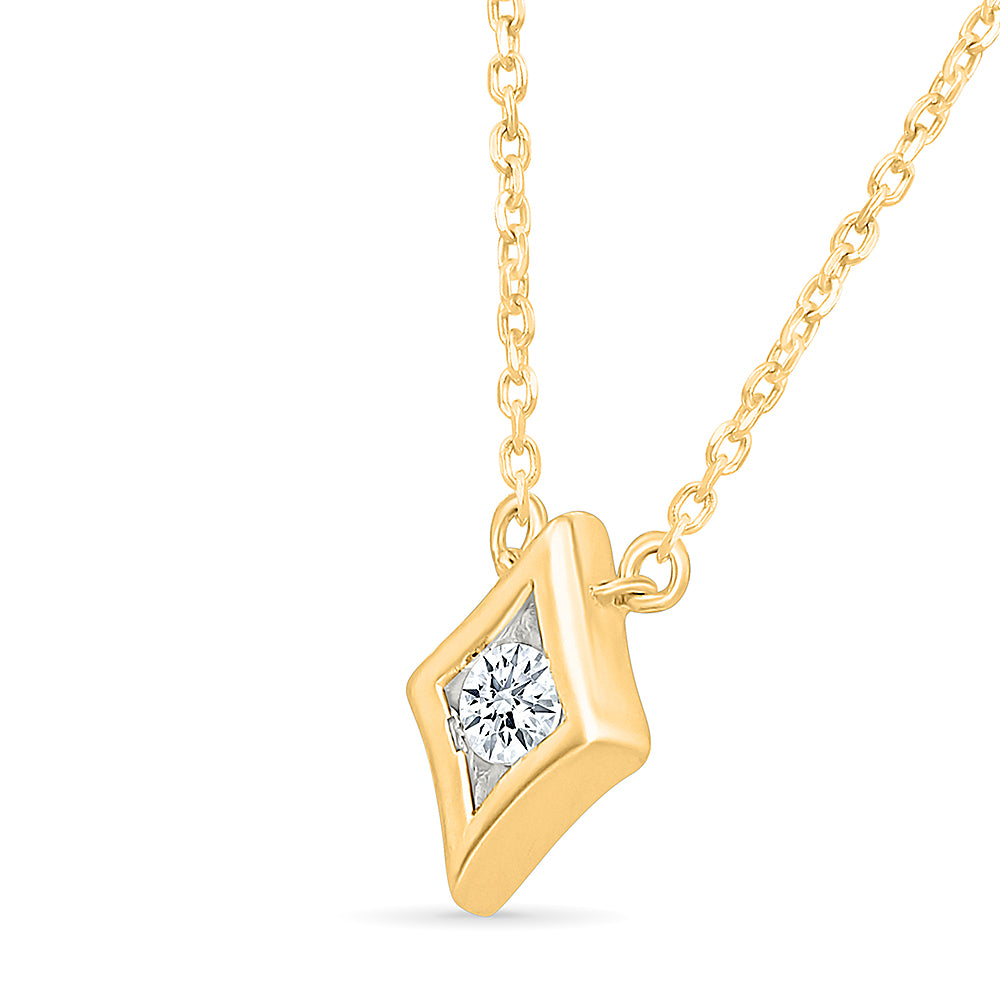 Equivalent glint Gold & Diamond Pendant