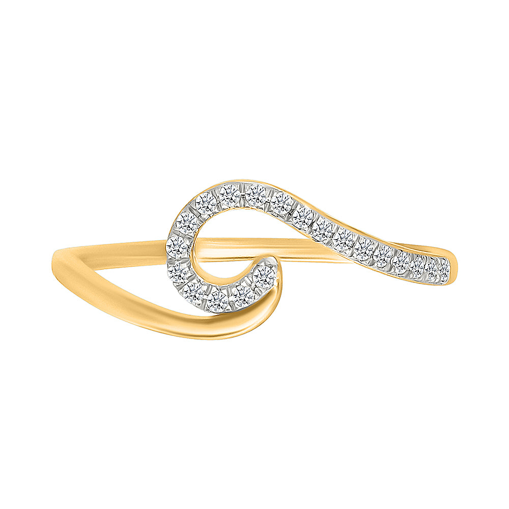 Whirlwind Swirl Gold & Diamond Ring