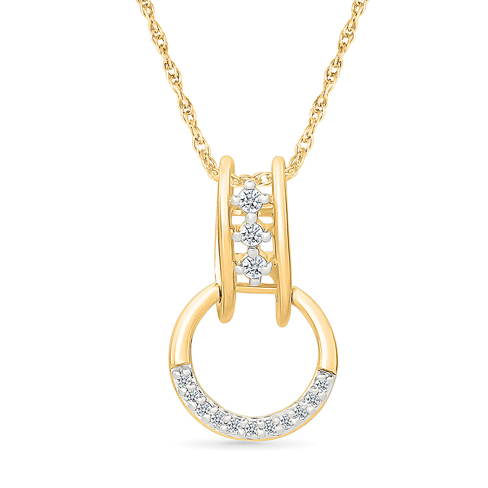 Champagne Gold & Diamond Pendant