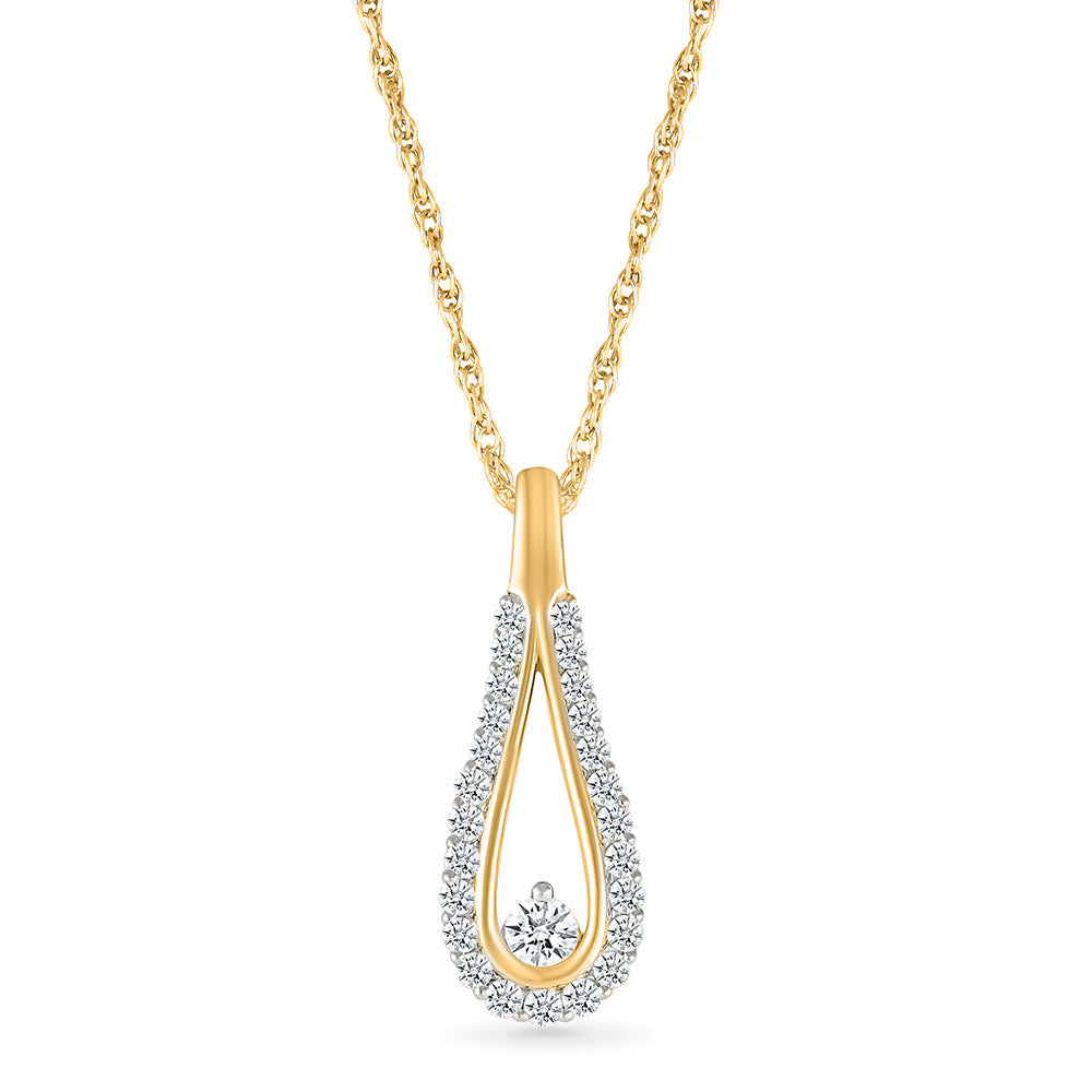 Rain Drop  Diamond Pendant