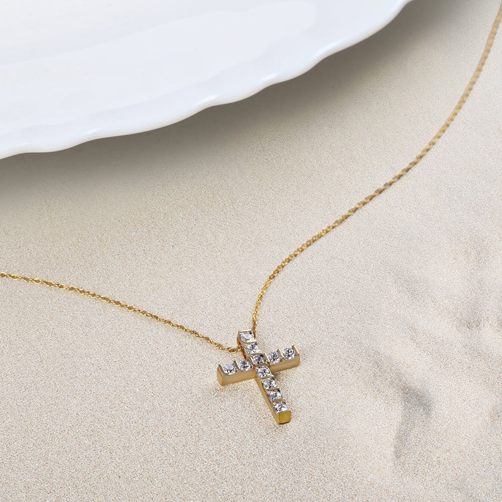 Bejeweled Cross Diamond Pendant