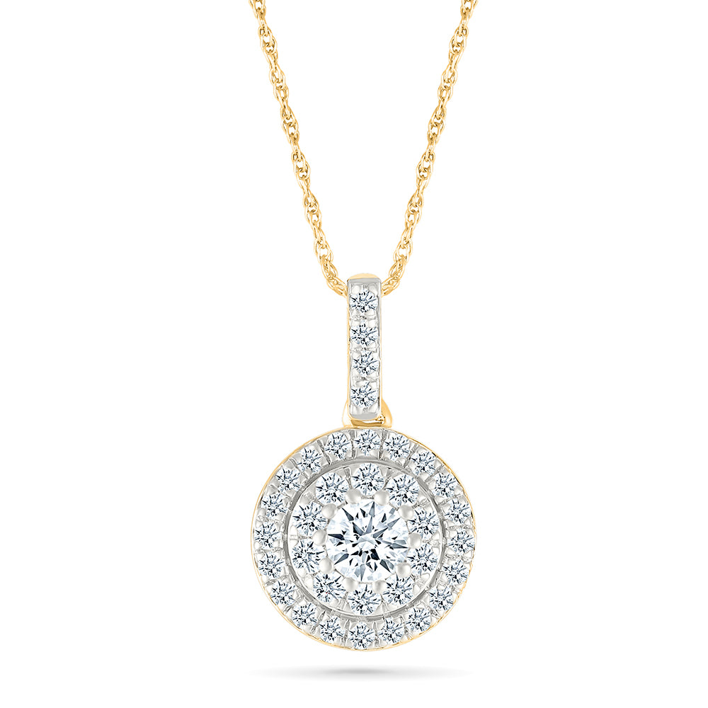 Ethereal Round Diamond Pendant