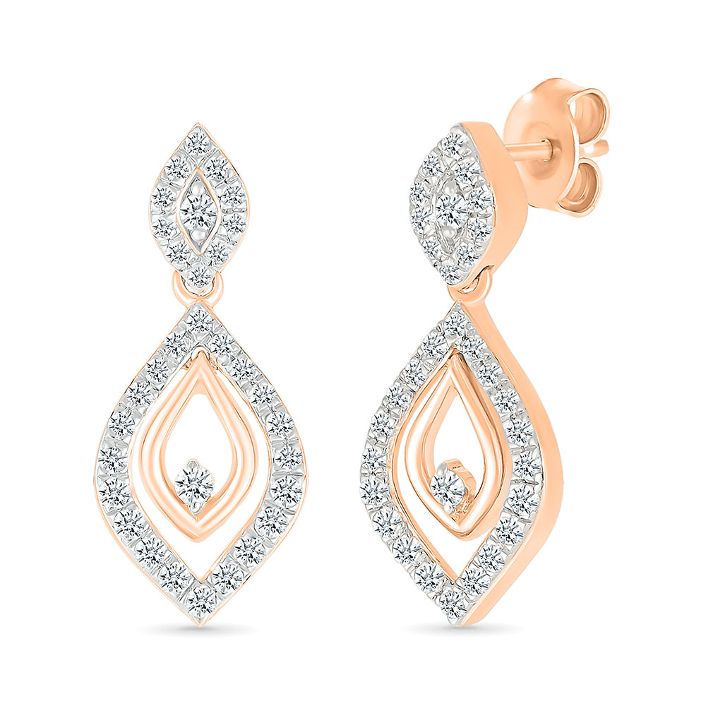 Diamond Shimmer Drop Earring