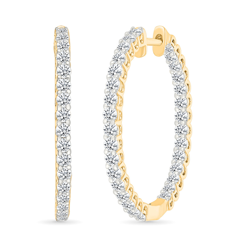 Cristine Diamond Hoop Earrings