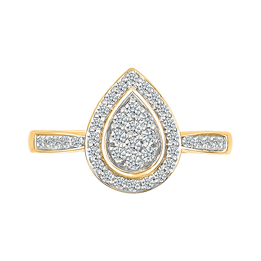 Timeless Pear Shape Gold & Diamond Ring