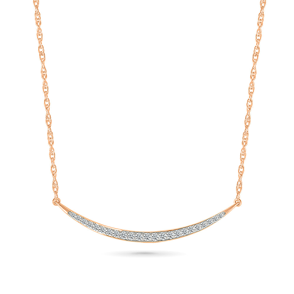 Simple Crescent Diamond Necklace