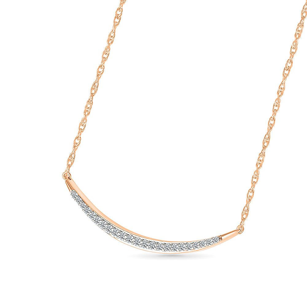 Simple Crescent Diamond Necklace