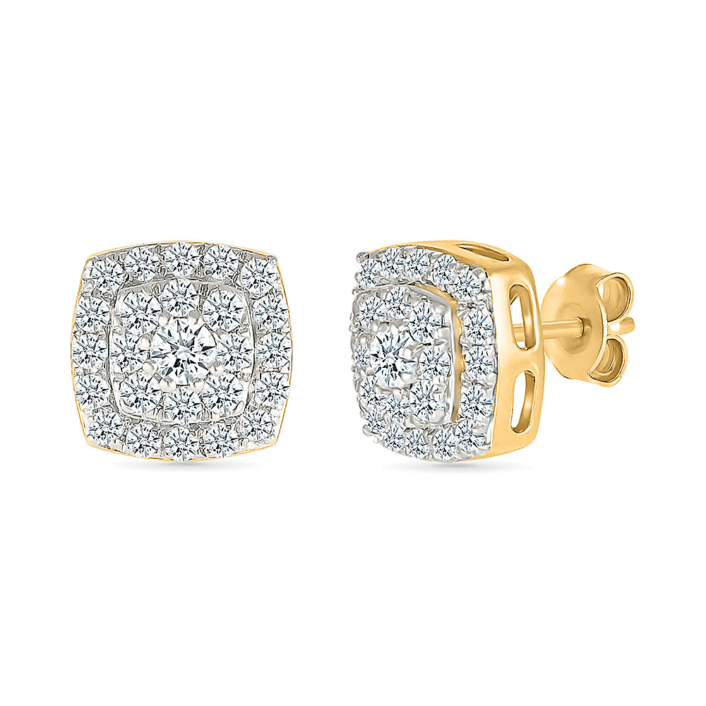 Glitzy Diamond Stud Earring