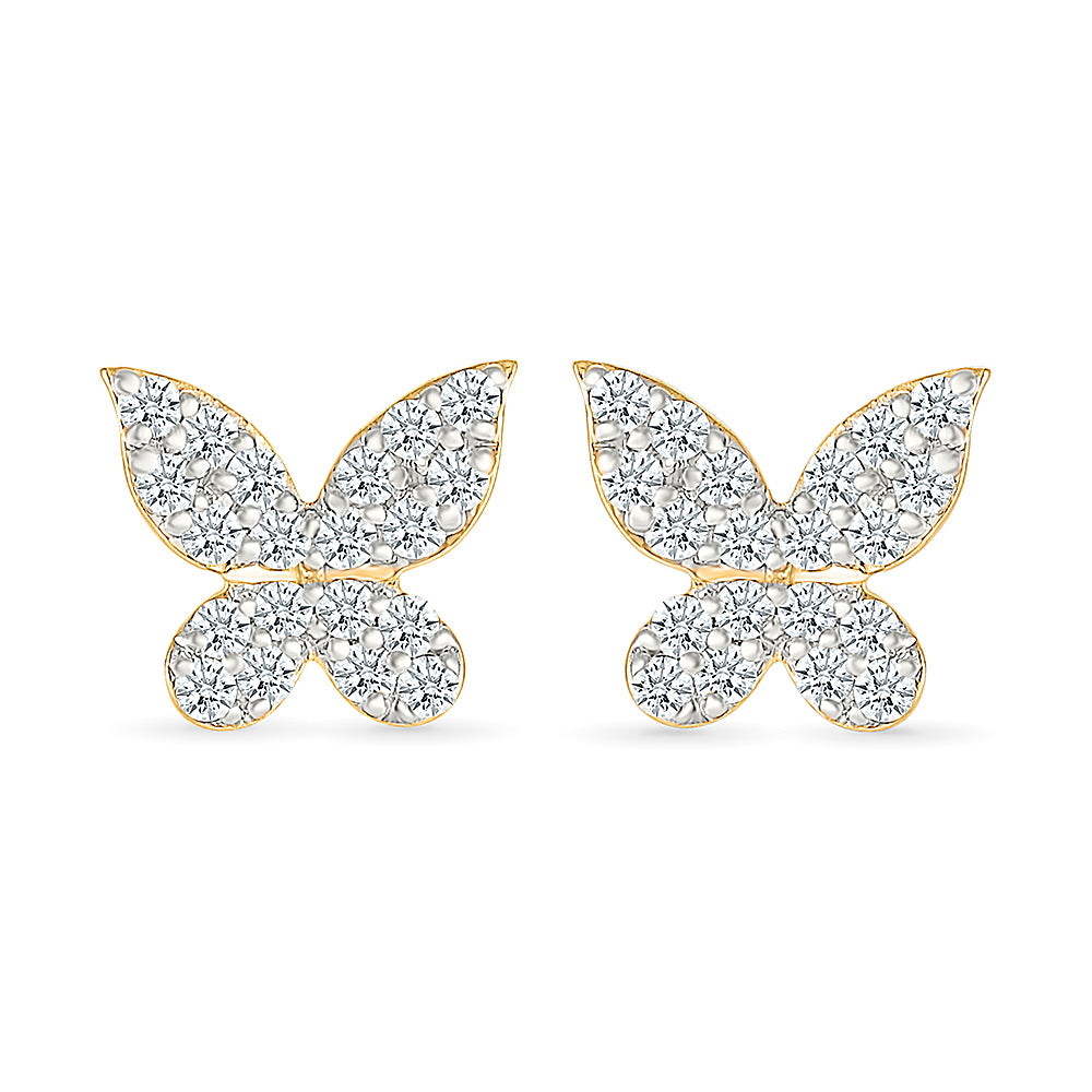 Winsome Butterfly diamond Stud Earrings