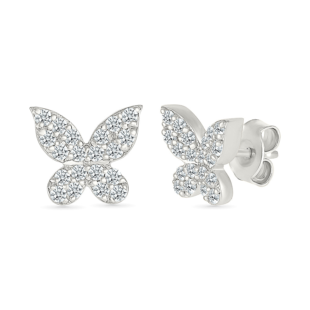 Winsome Butterfly diamond Stud Earrings