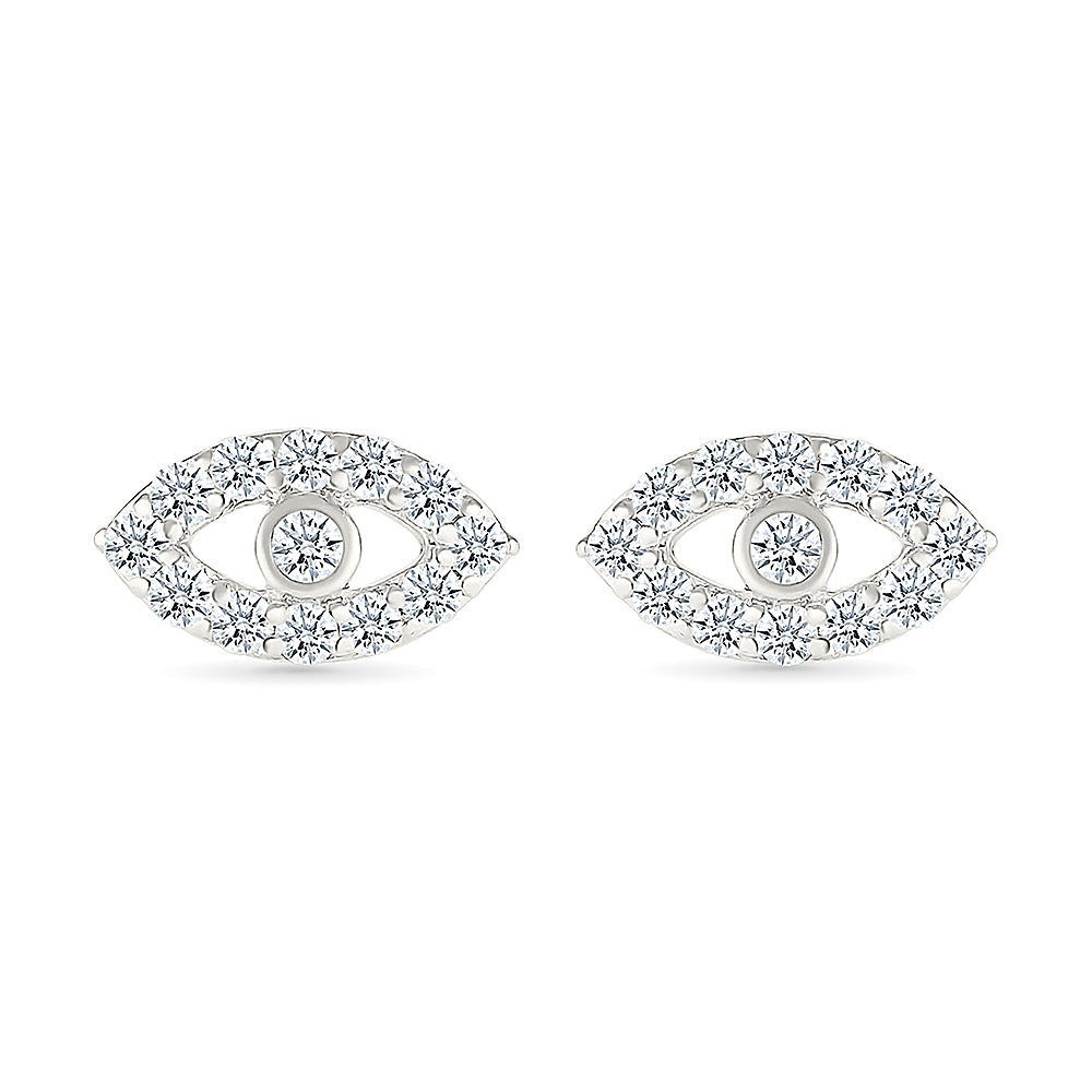 Diamond Eye Shaped Earrings