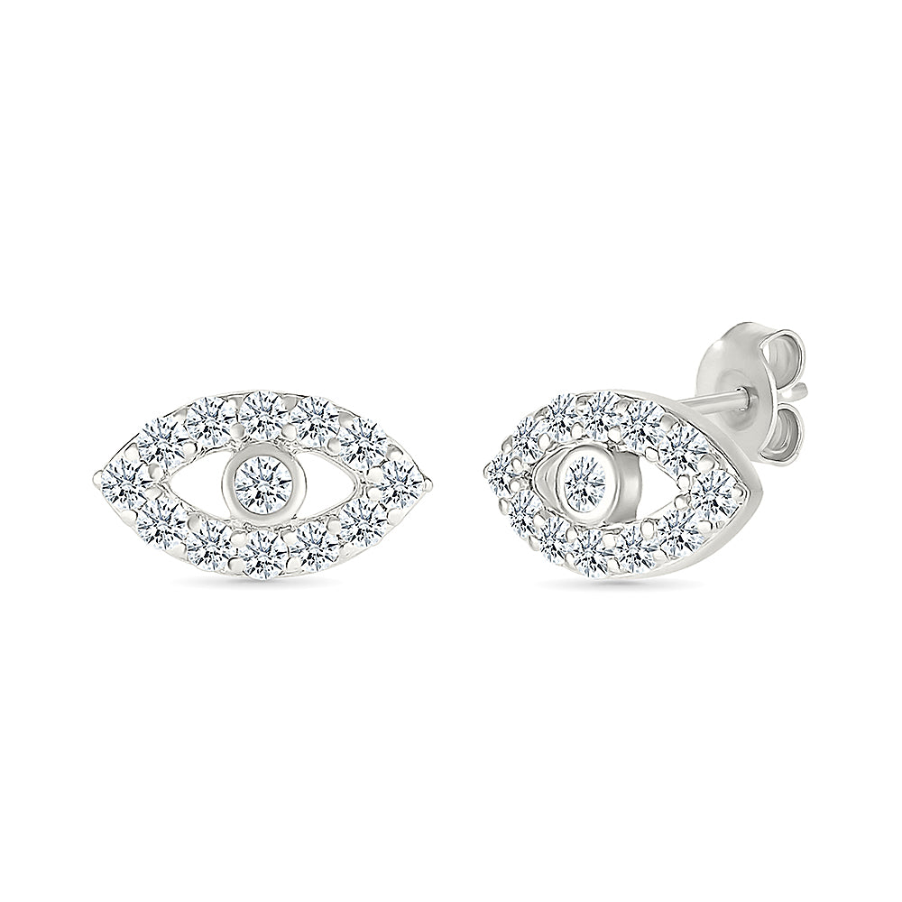 Diamond Eye Shaped Earrings