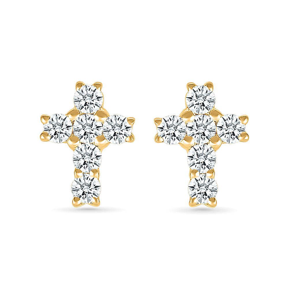 Diamond Cross of Grace Earrings