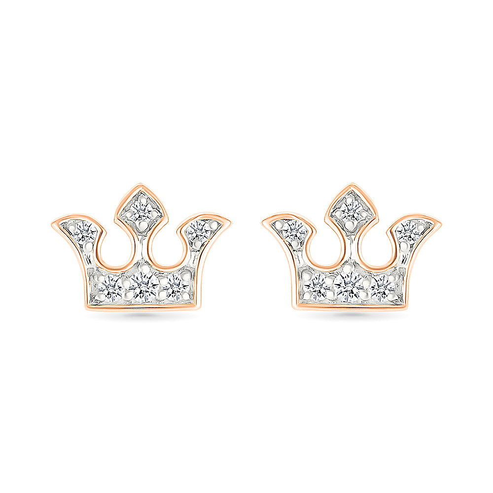 Charming Crown Stud Earrings