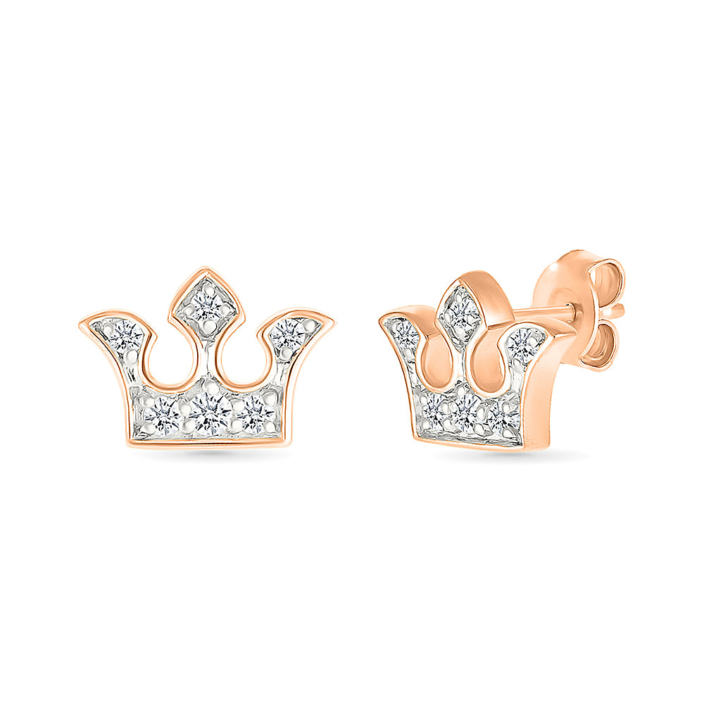 Charming Crown Stud Earrings