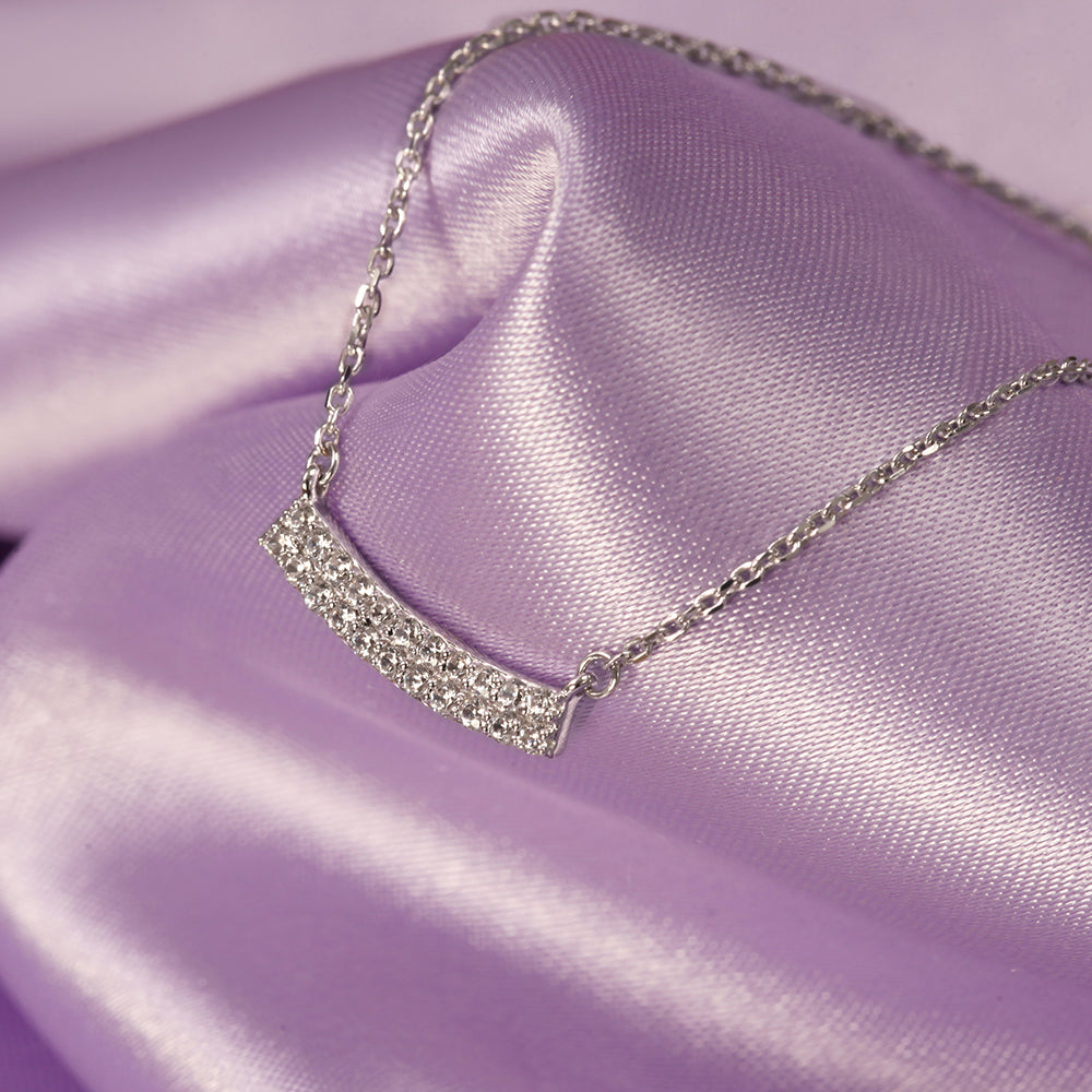 Dazzling Diamond Bar Necklace