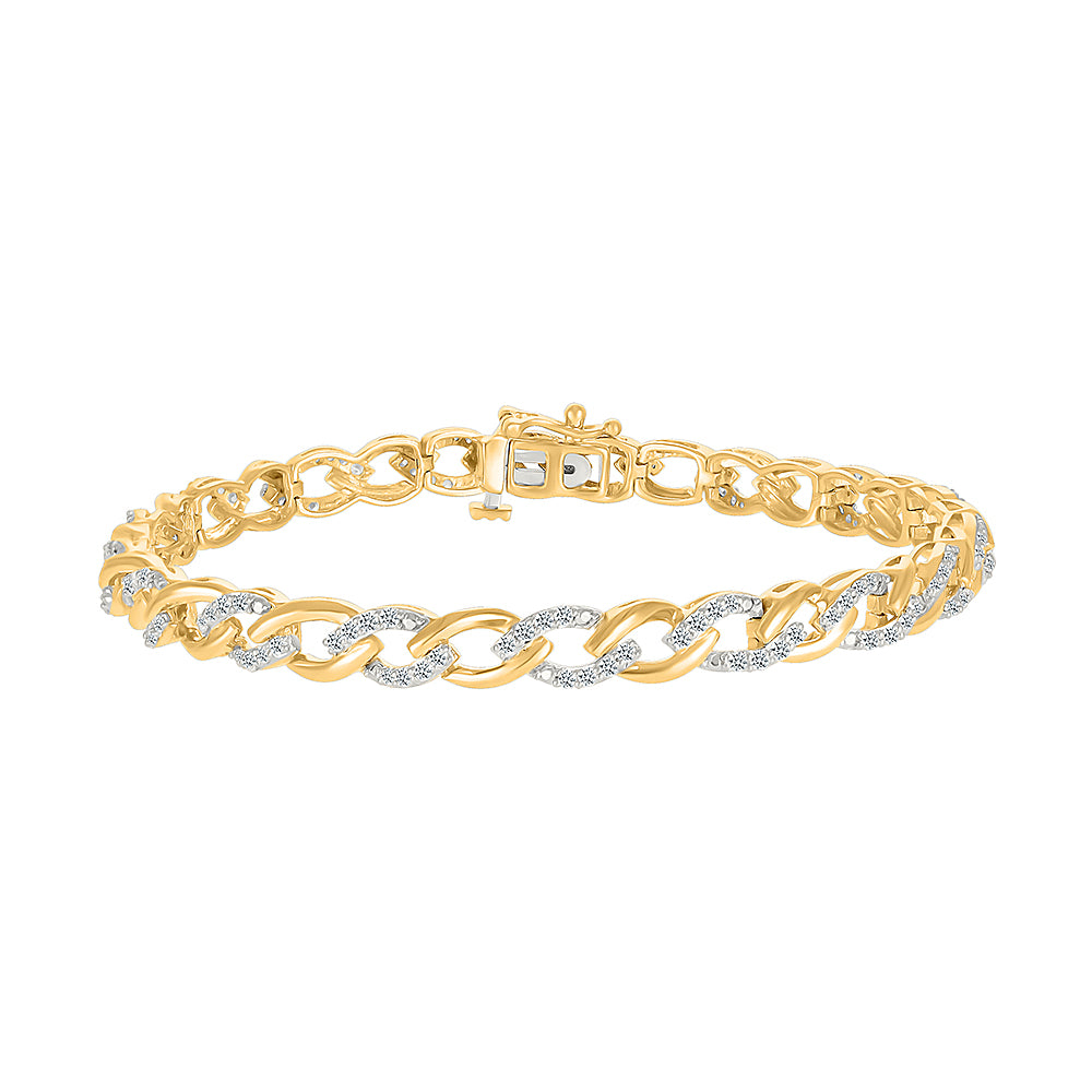 Swirly Diamond Chain Bracelet