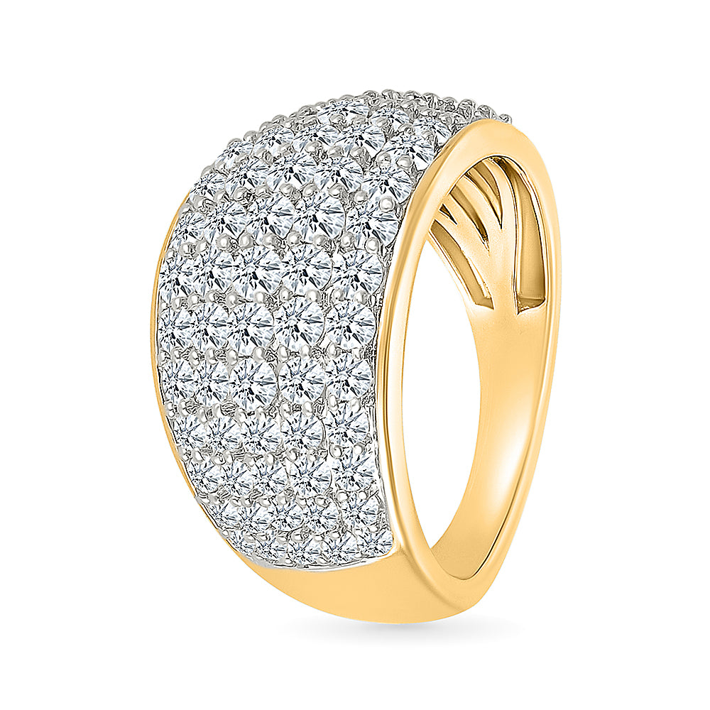 Saisha Gold & Diamond Sparkle Ring