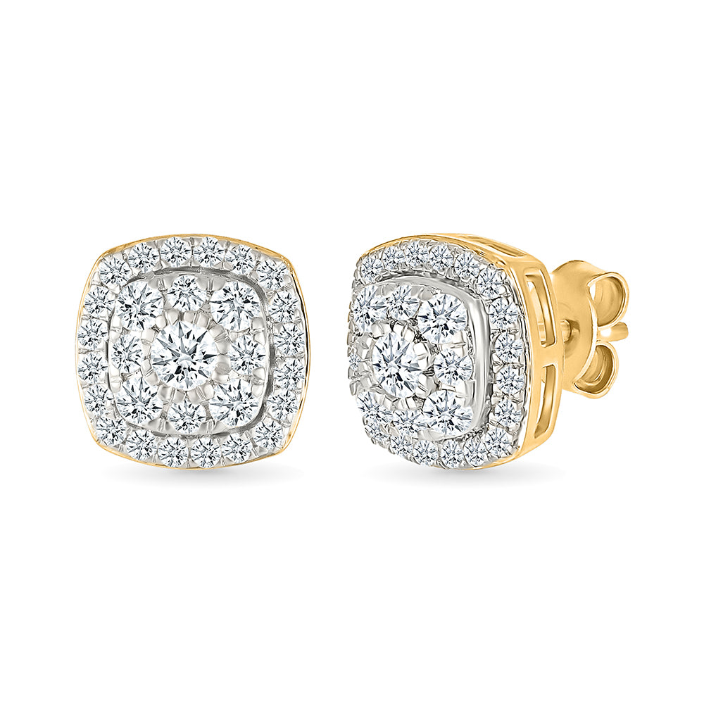 Swish Diamond Stud Earrings