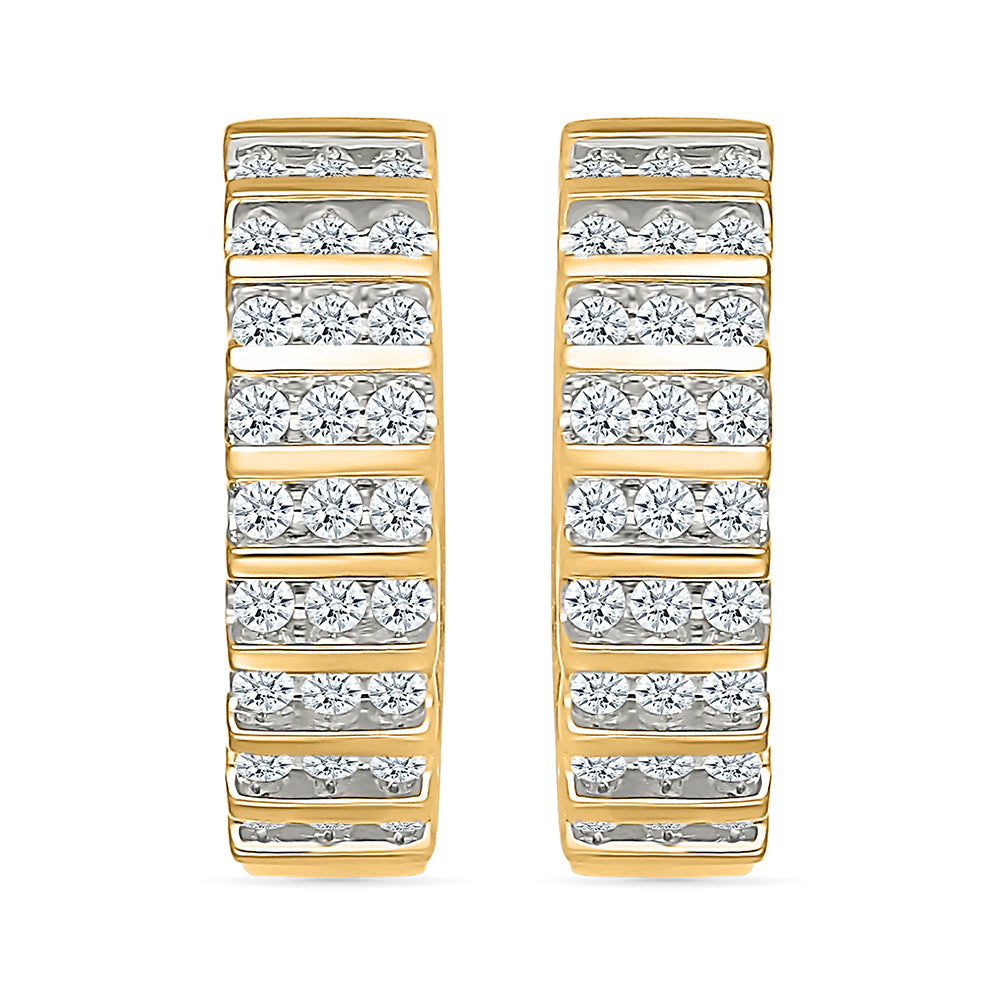 Ilafia Diamond Hoops Earring