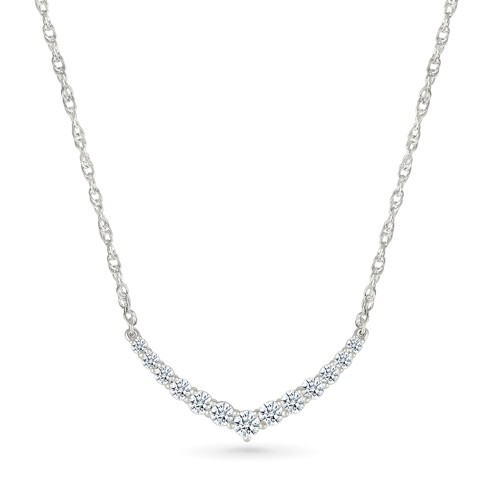 Serene curved Diamond Necklace