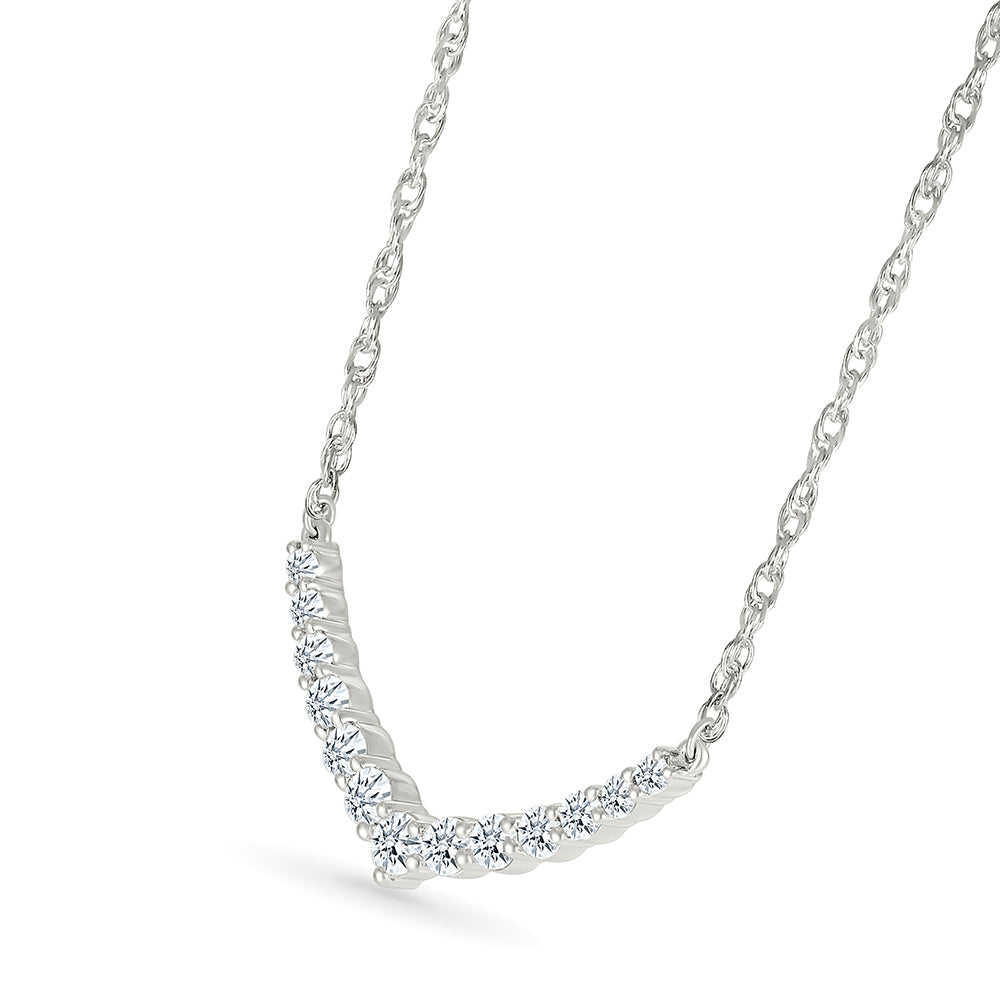 Serene curved Diamond Necklace