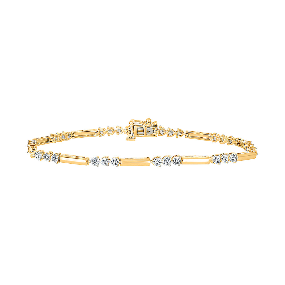 Shimmering Symphony Gold & Diamonds Bracelet