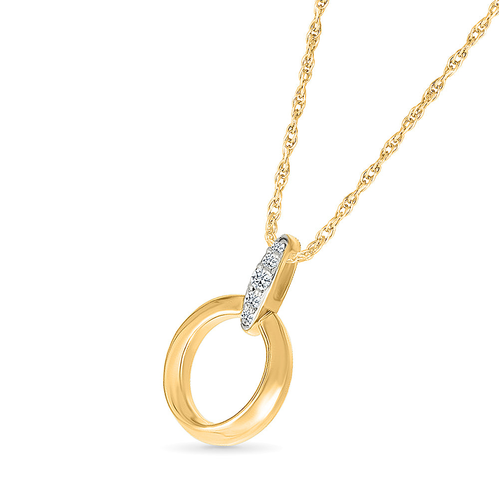 Blitheness Gold & Diamond Pendant