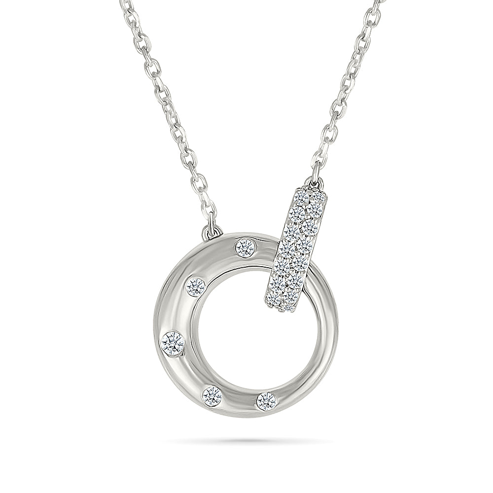 Circle Link Diamond Necklace