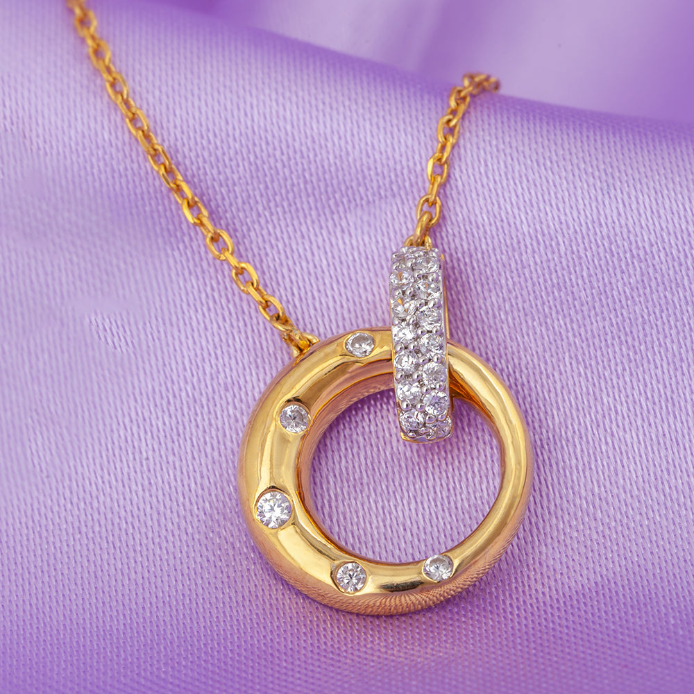 Circle Link Diamond Necklace