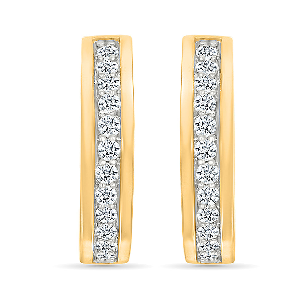 Splendid Diamond Hoops Earrings